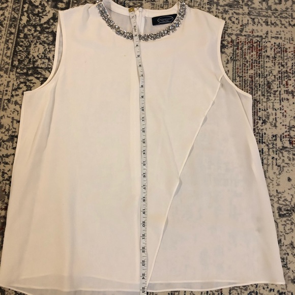 Magaschonil silk white top size 14 - Picture 4 of 5